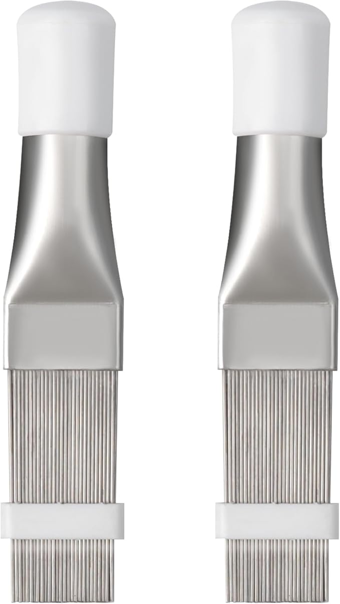 2PCS Air Conditioner Fin Straightener, Air Radiator Comb Tool, Coil Cleaner Brush Suitable for Cleaning and Maintenance of Aircondition Refrigerator Industrial Equipment Condenser Radiator