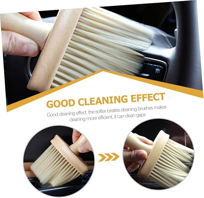 Car Air Vent Cleaning Brush 2pcs Set Soft Bristle Car Interior Duster for Auto Vent and Dashboard Detail Automotive Detailing Tool