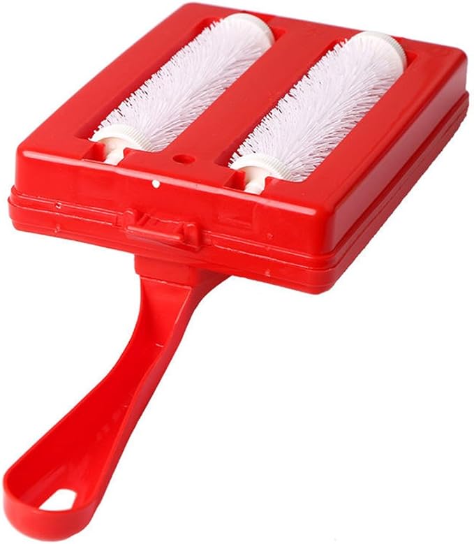 Carpet Sweeper Gadgets for Home, Twin Roller Type Multi-functional Hand-Held Brush Pet Hair Dust Scraps Paper Small Rubbish Cleaning with a Brush(Random)