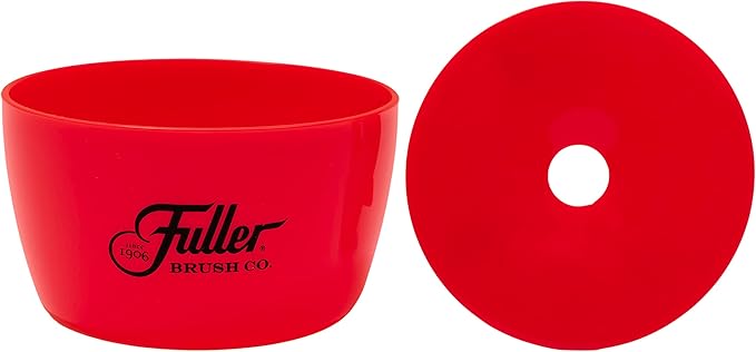 Fuller Brush Handy Holder with Drain Rack – Small Sink Caddy for Organizing Cleaning Sponges & Tools – Removable Drain Tray, Dishwasher Safe – Red