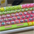 128PCS Raised Keyboard Stickers for Long Nails, Clear Silicone Keycap Bubbles with Cleaning Brush, Reusable Nail-Safe Typing Keyboard Covers for Laptop, PC, Gaming Keyboards (64 Stickers)