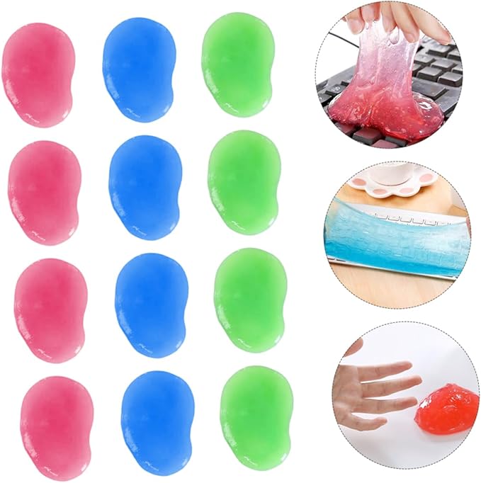 TEHAUX 20pcs Professional Computer Dust Keyboard Cleaning Gel Brush for Electronics