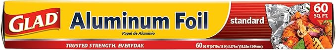 Glad Aluminum Foil, 60 Square Feet | Aluminum Foil For Grilling, Roasting, Baking