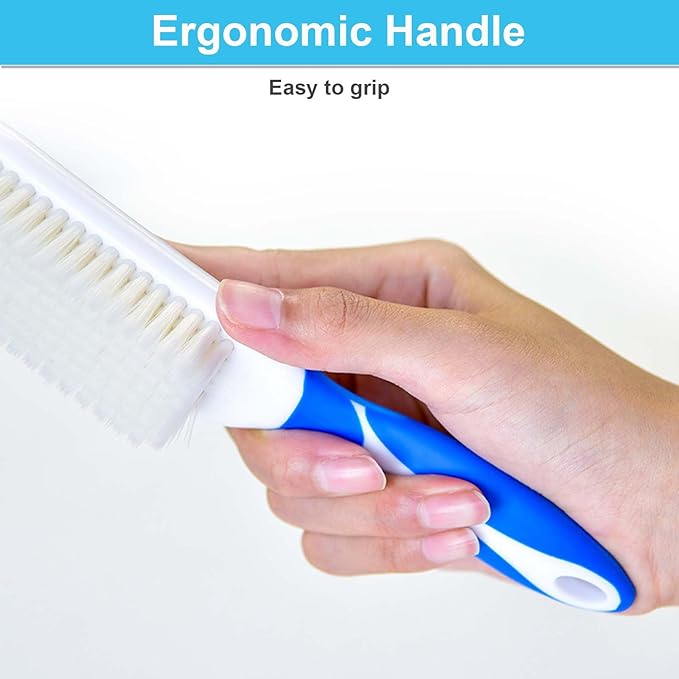 3 Pack Laundry Scrub Brush Shoe Laundry Stain Brush with Long Handle Very Soft Bristle Cleaning Brush for Clothes Shoes Sneaker Protable Laundry Brush for Stains on Clothes