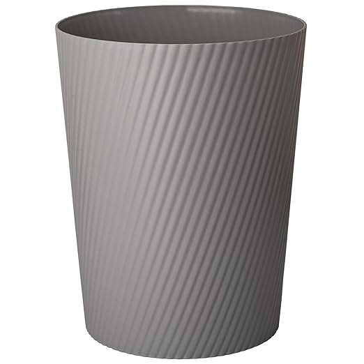 UUJOLY Small Trash Can Wastebasket Garbage Can Container Bins for Bathrooms, Laundry Room, Kitchens, Offices, Kids Rooms, Dorms (Dark Grey)