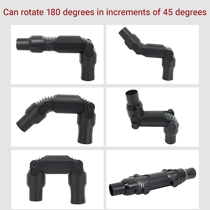 EZ SPARES Compatible with acuum Cleaner,Multi-Angle Hose 1 1/4inch 32mm Adapter Vacuum Plastic Curved Handle Bent End Hose Wand