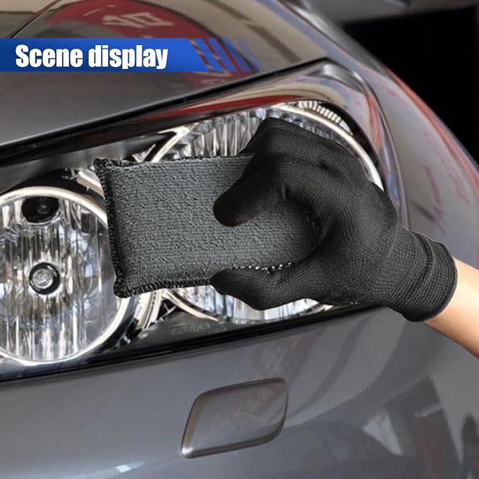 3PCS Car Interior Scrubbing Sponges, 5.5"×3.9" Microfiber Auto Cleaning Applicator Pad, Detailing Scrub Sponge for Vehicle Leather Seat, Vinyl, Plastic, Upholstery (White/Dark Grey)