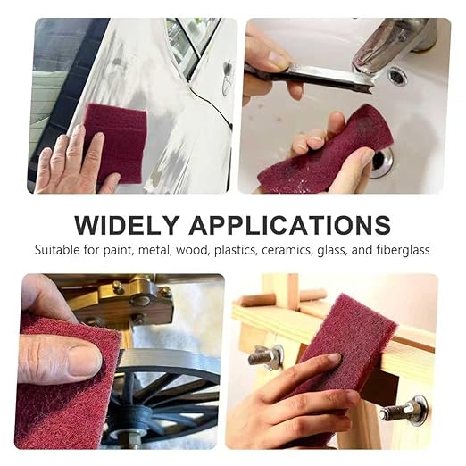 4" x 6" Scuff Pad Maroon 6 Pack - Scuffing, Scouring, Sanding, Paint Primer Prep Adhesion Scratch - Surface Preparation Automotive Car Auto Body Woodworking 7447