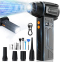 Compressed Air Duster with Flashlight,180000RPM Electric Air Duster,4-Gear with Display High-Speed Electric Duster with Multi-Purpose Nozzles for Computer, Keyboard, Outdoor, House and Car
