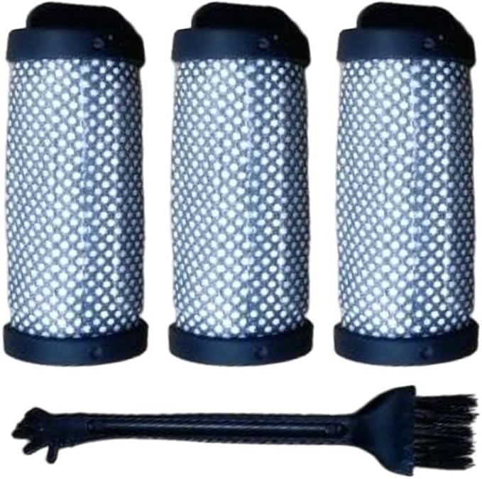 4 Pack Replacement Filters Compatible with for JIGOO T600 bed vacuum cleaner, Removable and Washable HEPA Filter Accessories Part Set with 1 Cleaning Brush