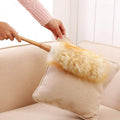 Lambswool Duster, Lambs Wool Soft Lambs Wool Long Handle Duster with Wooden Handle for Ceilings, Curtains, Computer Screens, Keyboards