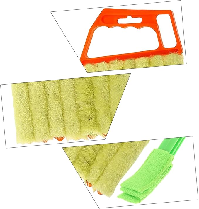 2pcs Handheld Blinds Cleaning Brush Set, 7-Finger and 3-Finger Window Shutter Cleaner Brushes for Air Conditioner and Venetian Blinds Dust Removal, Household Window Cleaning Tools