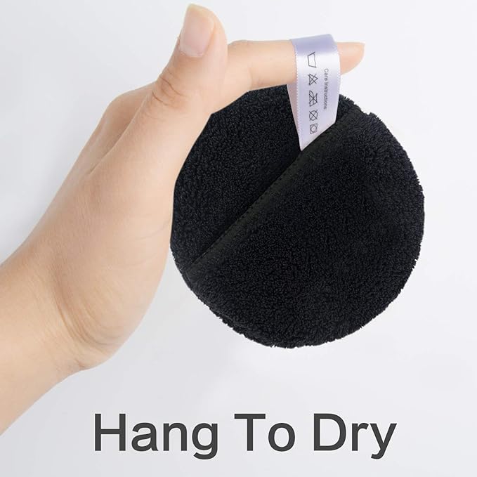 SUNLAND Reusable Makeup Remover Pads for Face,Eyes,Lips Microfiber Face Cleansing Gloves Washable Makeup Remover Cloth with Laundry Bag Rounds Pads