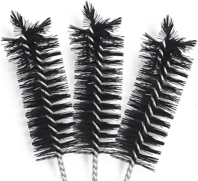 6 Piece 65mm Mini Short Soft Nylon Brush Cleaner for Glass Tube Cleaning Tools Lab Brushes