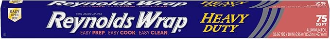 Reynolds Wrap Heavy Duty Aluminum Foil Roll, 18" x 75 ft, Silver, 20/Carton