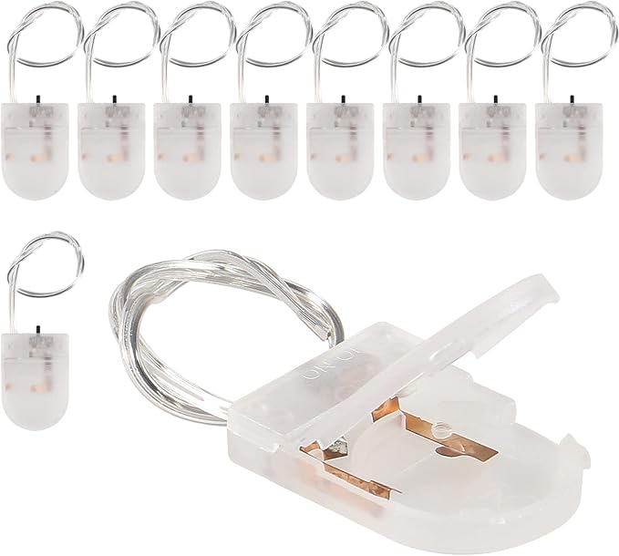 Alinan 10pcs Button Battery Holder Coin Cell Battery Holder with Switch CR2032 1 X 3V Battery Holder Battery Storage Boxes Cover with Wires On ON-Off Switch Socket Container (Clear)