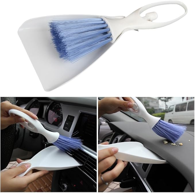 Jscarlife Mini Dustpan and Brush Deep Detail Cleaning Set, Deep Gap Cleaning Tool, Sweeping Up and Tidying Your Home, Desk, Countertop, Key Board, Cat, Dog and Other Pets, Dustpan