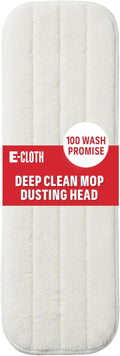 E-Cloth Deep Clean Mop Dusting Head, Reusable Microfiber Dusting Mop Heads Replacements for Dust Mops for Floor Cleaning, 100 Wash Guarantee, 1 Pack
