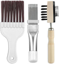 Sikawai Air Conditioner Fin Cleaner Brush Set 3PCS AC Fin Comb Straightener Include Double Sided AC Coil Cleaning Brush,Metal Radiator Fin Comb and Air Conditioner Fin Comb Radiator Comb