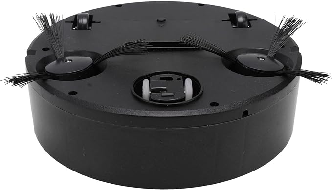 Robot Vacuum Cleaner, Multifunctional USB Charging Mini Smart Sweeping Cordless Robot for Wooden Flooring Tile Carpet (Black)