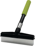 Small Room Groom Carpet Rake, 11" Handle, Portable Carpet Brush for Pet Hair, High Pile Rugs, Stairs, Furniture & Artificial Turf, Compact Groomer Tool