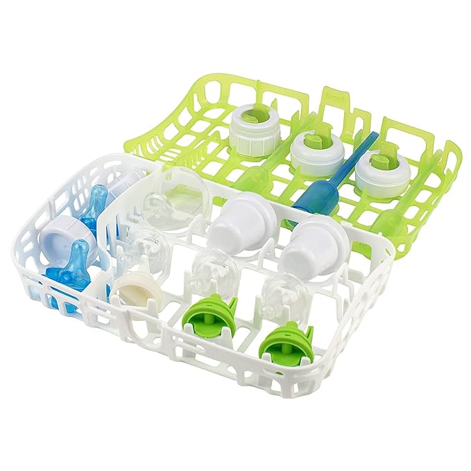 Dr. Brown's Universal Baby Bottle Drying Rack with Dishwasher Basket