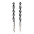 HARFINGTON 2pcs Stainless Steel Bore Brush 10mm Dia Cleaning Wire Brush with Handle 1/4 Inch Hex Shank for Tubes, Ports, Bearings