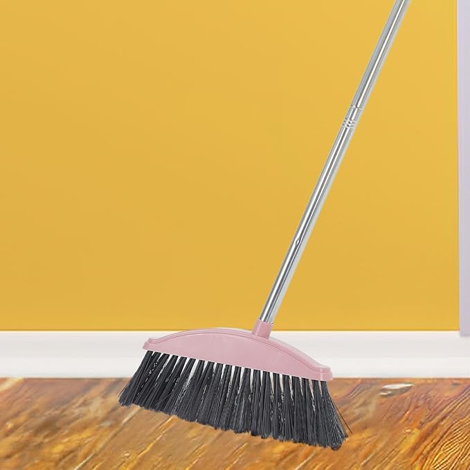 Handle Broom for Efficient Sweeping Angle Design for Indoor and Outdoor Cleaning for Pet Hair and Patio Use Ergonomic Handle for Comfortable Grip