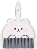 Cute Dustpan and Brush Set, 1 Set Small Hand Broom and Dustpan, Little White Rabbit Mini Hand Portable Mini Broom for Keyboards, Car Seats & Pet Areas
