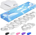 JIKIOU Clear Gel Wrist Rest for Keyboard and Mouse, Cool Silicone Mouse Wrist Rest Set, Cute Ergonomic Wrist Rest for Keyboard Typing Pain Relief, Suitable for Office Computer Laptop Gaming White