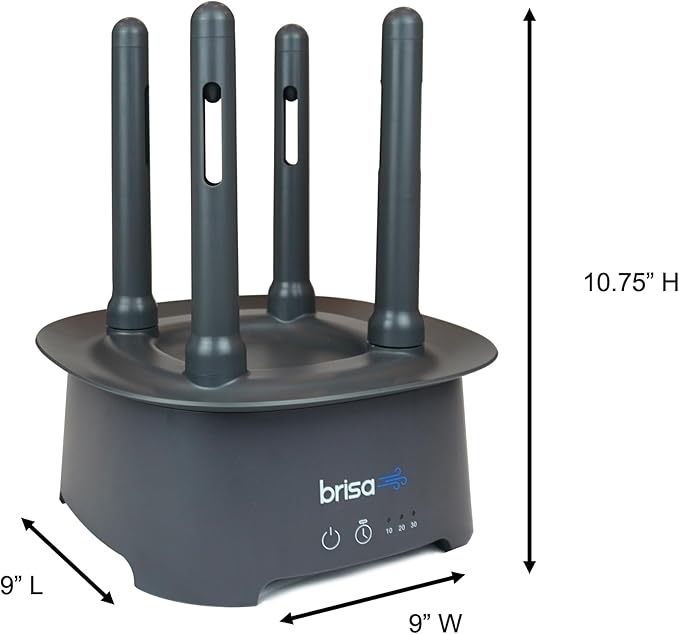 Brisa Rack: Powered Drying for reusables bottles, bags, and containers - Heated Air Drying Technology - Home Essential Drying Rack Kitchen Tool - Gray