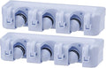 Superio Mop & Broom organizer 3-Slots (White 2-Pack)