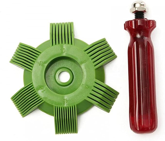 Air Conditioner Condenser Fin Comb, Fin Cleaning Brush Air Conditioner Fin Cleaner Refrigerator Coil Cleaning Whisk Brush Metal Fin Evaporator Radiator Repair Tool， dryer vent cleaner kit-Package A