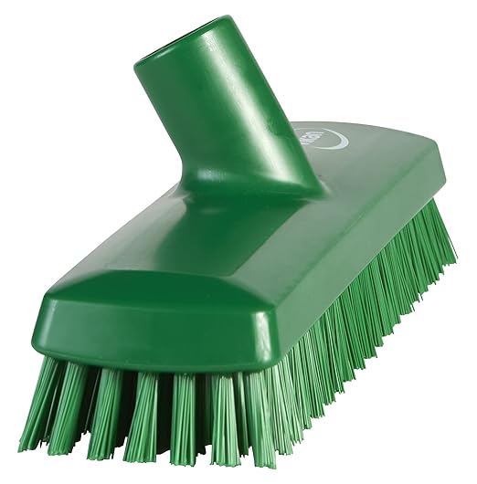 Vikan 70412 Deck Scrub,Waterfed,Stiff,11",PP/PBT,Green