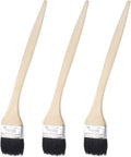 uxcell 3pcs Bent Radiator Paint Brush 2.5" Width Curved Wall Paint Soft Bristle Brushes with Long Wood Handle for Painting DIY Wall Treatment