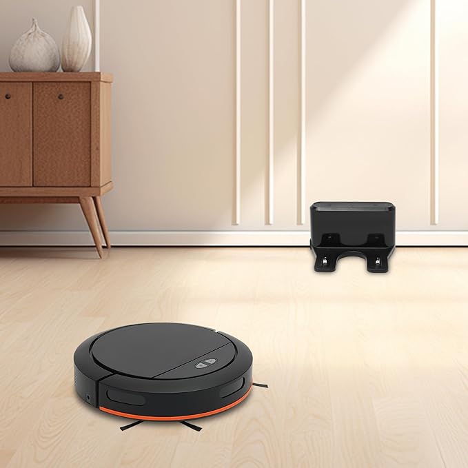 Robot Sweeping Machine, 3-in-1 Sweeping Machine, Robot Vacuum Cleaner, Cordless Sweeping Machine, Push Button/APP Control, 3-Cleaning Mode, for Pet Hair, Hard Floor, Low Carpet (Black)