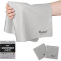 2 Park 16''x16'' Extra Large Oversized Microfiber Cleaning Cloth 40×40cm for Eyeglasses, Jewelry, Electronics Screens, Washable, Camera Lens (Gray 2 Piece)