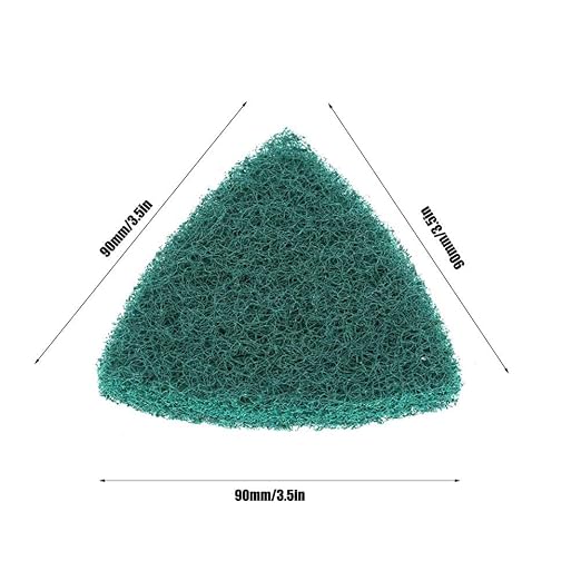 5 Pcs Triangle Scouring Pad, Scouring Stick, Self Adhesive Plate Grinding Machine Accessories, Green Scrub Pads for Surface Sanding Polishing