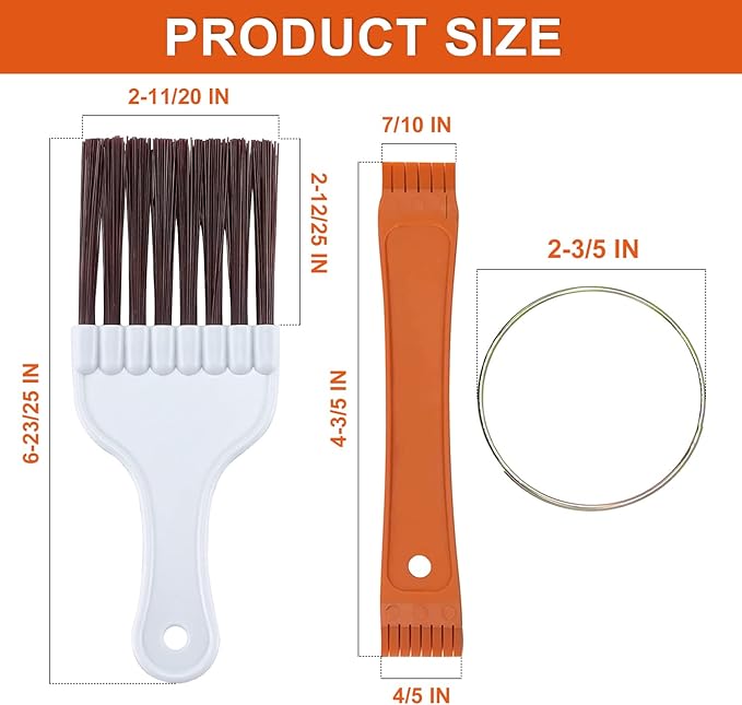 【Upgraded】 Air Conditioner Condenser Fin Comb Set Include FCR6 Fin Comb and Condenser Fin Comb Brush Repair Tool for Condenser Coil by Cenipar