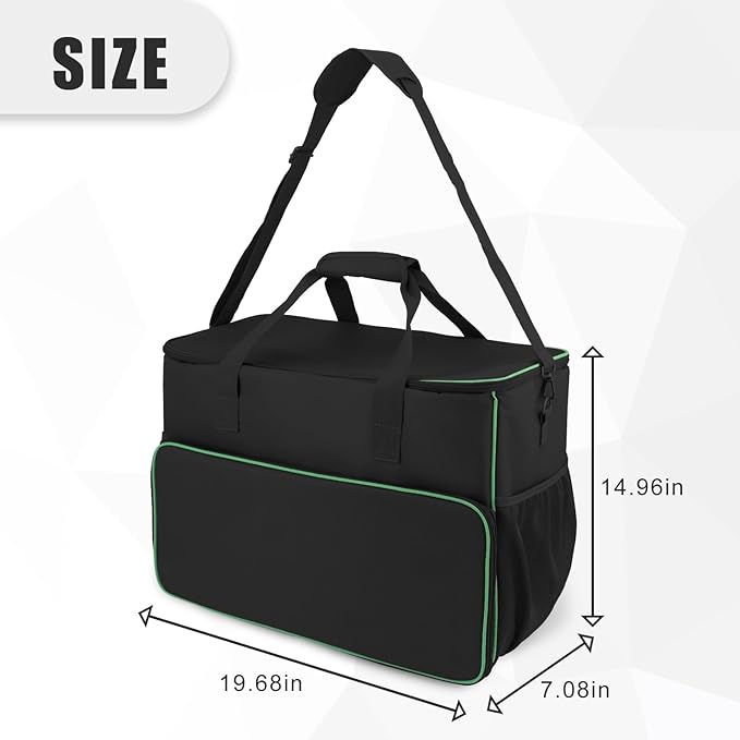 Carrying Case for BISSELL Little Green Mini Clean Machine 4075, Large Storage Organizer Bag for Carpet Cleaner Attachments, Tools & Solution, Black (Bag Only)
