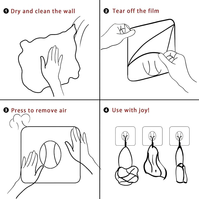 Adhesive Wall Hooks for Hanging Heavy Duty Towel Coat Hooks Waterproof Transparent Hook for Bathroom Shower Kitchen Keys Door Outdoor Home Improvement Utility Hook 10 Pack