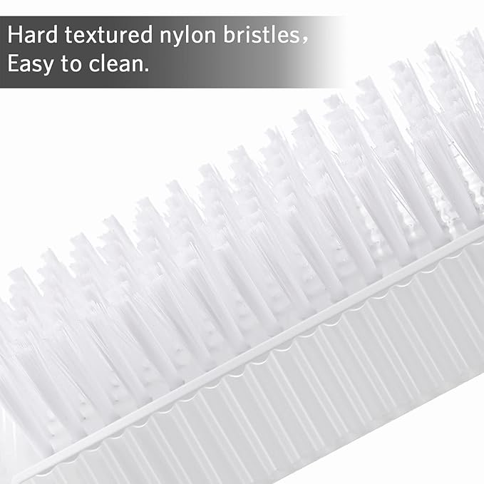 Boao 5 Pcs Hand Scrub Brushes for Nail Cleaning Fingernail Brush Soft Non Disposable Scrub Brush Plastic Hands Nail Cleaning Brushes for Men Women Kids (White)