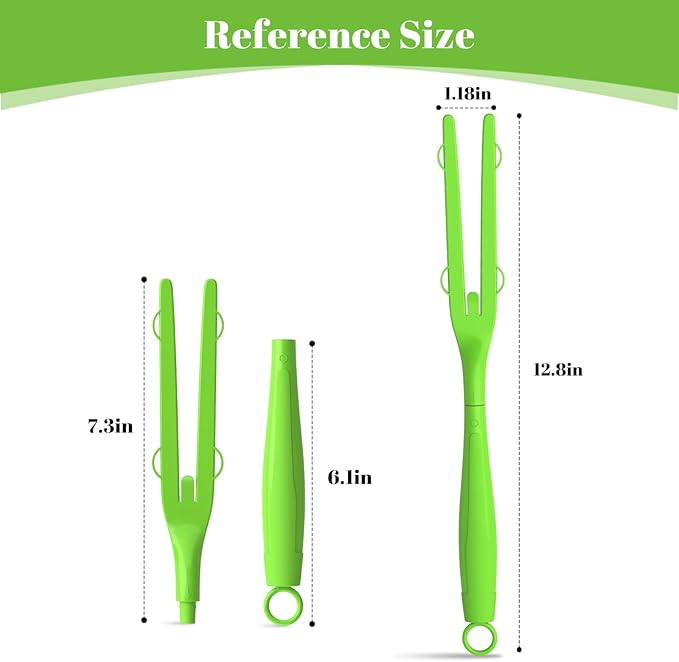 5 Pack Replacement Duster Handles – Compatible with Swiffer Duster Refills, Extendable & Detachable Mop Handles for Tight Spaces (Green)
