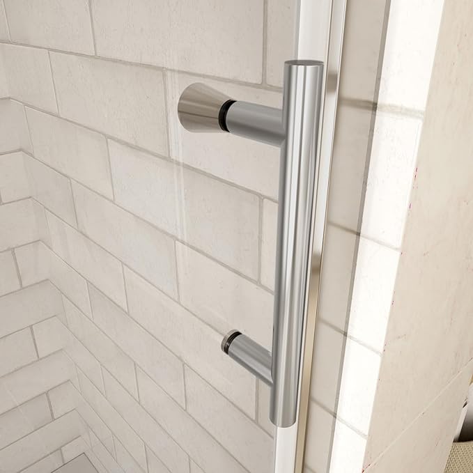 34-35.4" W x 72" H Shower Door,Royal Guard Frameless Pivot Shower Door with 1/4" Clear Tempered Glass, Pivot Swing Shower Glass Door,Chrome Finish