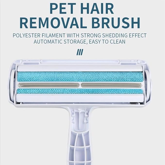 Pet Hair Remover Roller – Reusable Lint Roller for Dog & Cat Fur – Self-Cleaning Animal Hair Removal Tool for Furniture, Couch, Carpet, Bedding, Car & Clothing – No Sticky Tape Needed