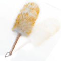 Feather Brush Cleaning Tool, 18.9 inchs Long Lambswool Dusters with Handle and Hanging Strap for Home Office Car, Pure