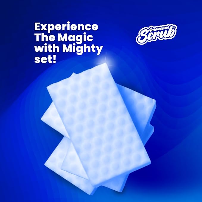 18‑Pack Magic Sponge Eraser Cleaner – High‑Density Melamine Cleaning Pads for Kitchen, Bathroom, Walls, Floors & Shoes – Heavy‑Duty, Chemical‑Free Scouring Sponges