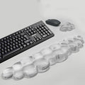 Gel Cloud Keyboard & Mouse Wrist Rest Cloud Wrist Rest Ergonomic Keyboard and Mouse Pad Support for Pain Relief Office Computer Laptop Gaming. (White)