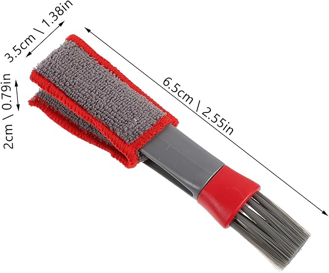 Double Ended Mini Duster Car Air Vent Cleaning Brush 2pcs Set for Interior Detailing and Air Conditioner Dusting Automotive Cleaning Tool