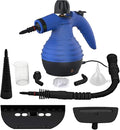Comforday Handheld Pressurized Steam Cleaner - Multi-Purpose Steamer with 9-Piece Accessories Steam Cleaning Machine for Stain Removal, Curtains, Car Seats, Floor, Window (Blue)